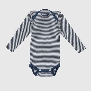 Wool and silk long sleeve onesie MINI LILA